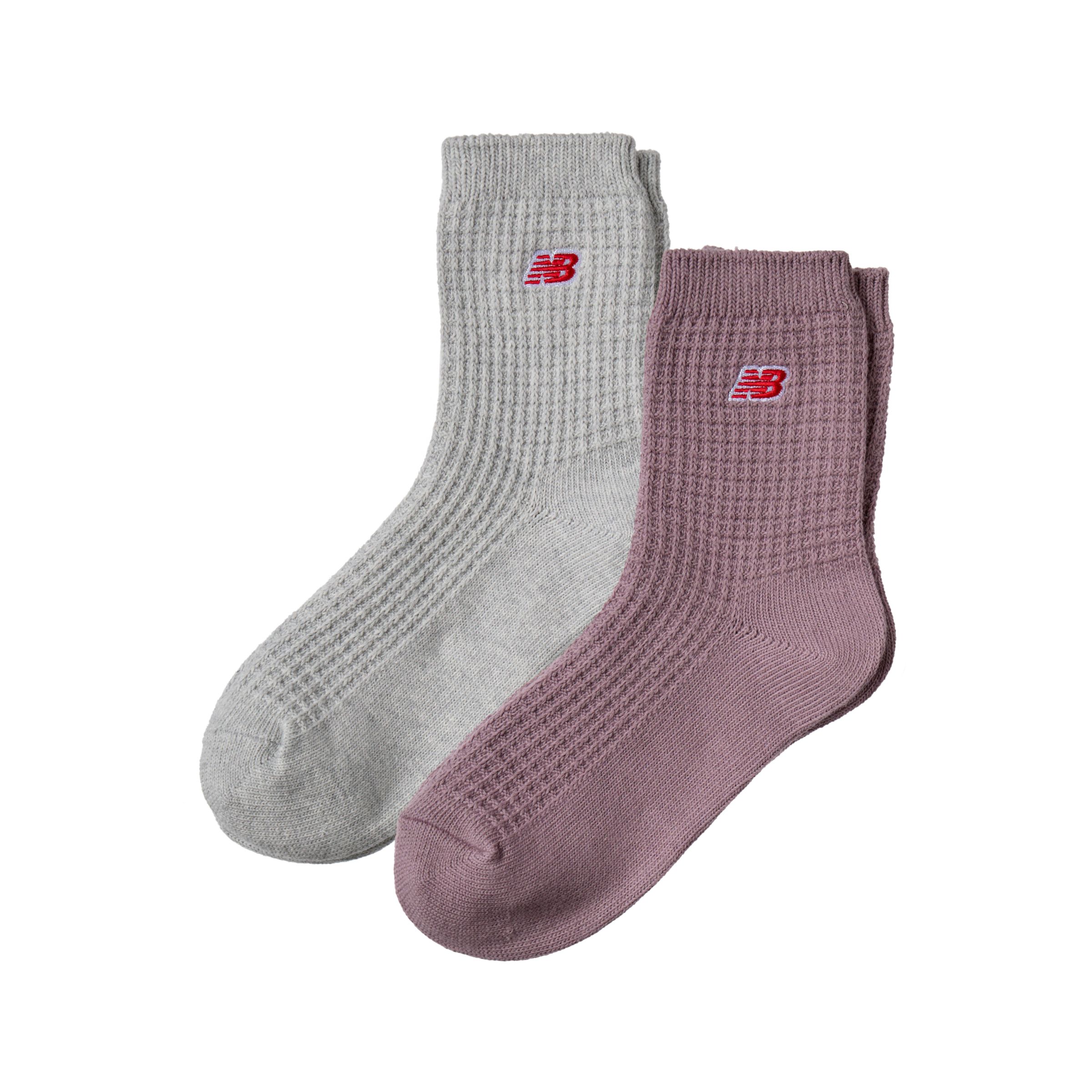 Waffle Knit Ankle Socks 2 Pack
