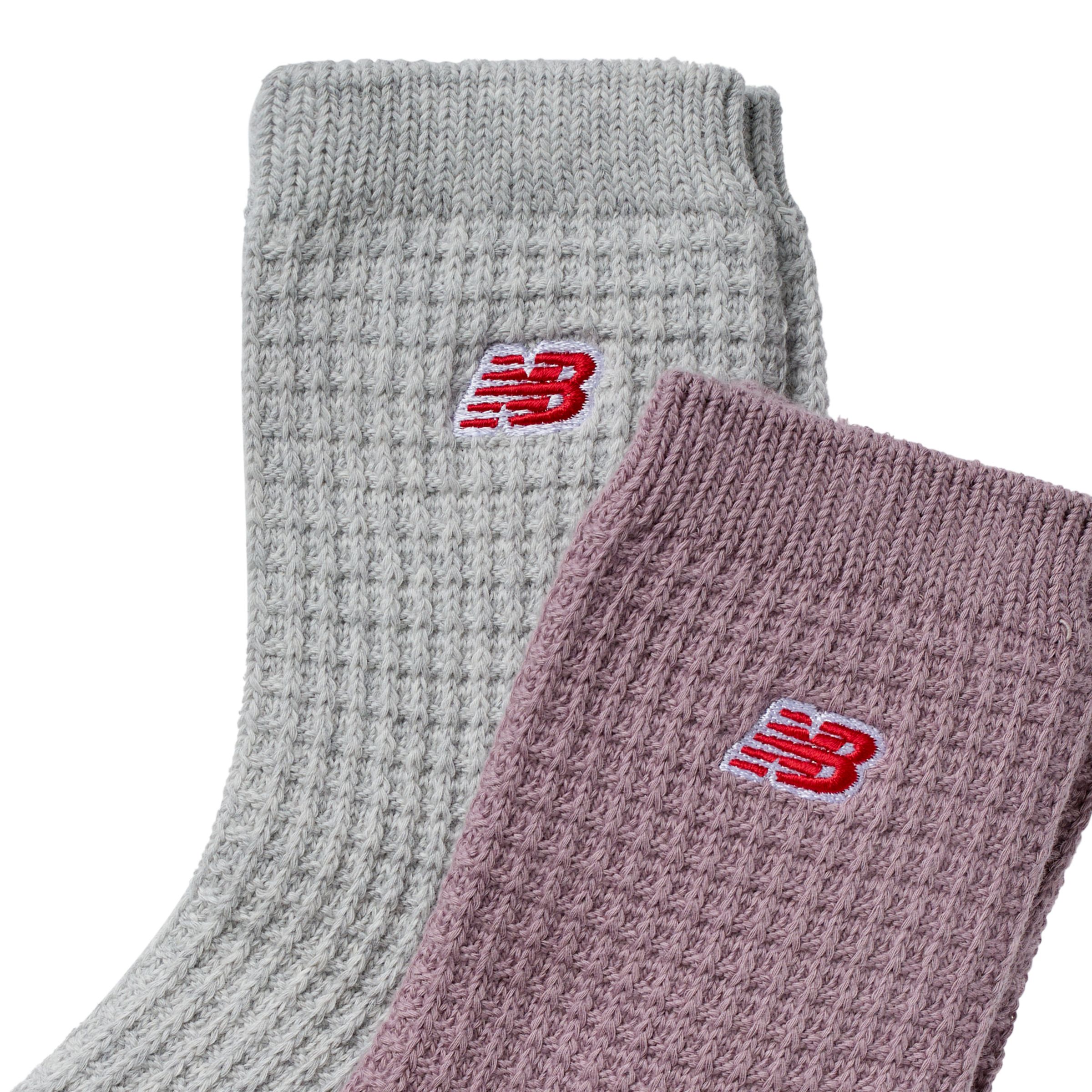 Waffle Knit Ankle Socks 2 Pack