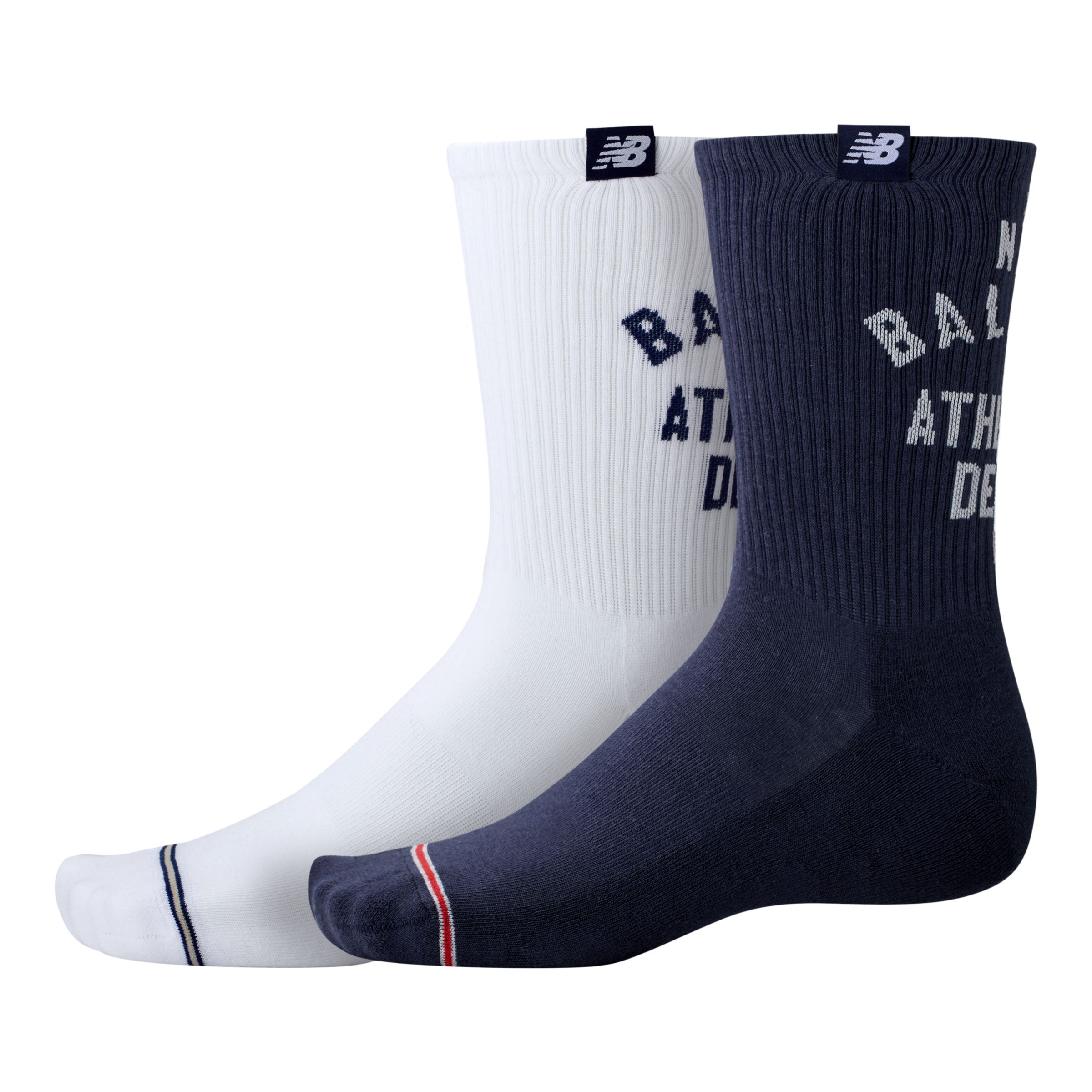 New Balance Unisex Lifestyle Midcalf Socks 2 Pack In Print/pattern/misc