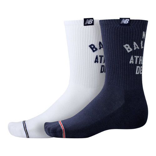 New Balance Unisex Lifestyle Midcalf Socks 2 Pack In Print/pattern/misc