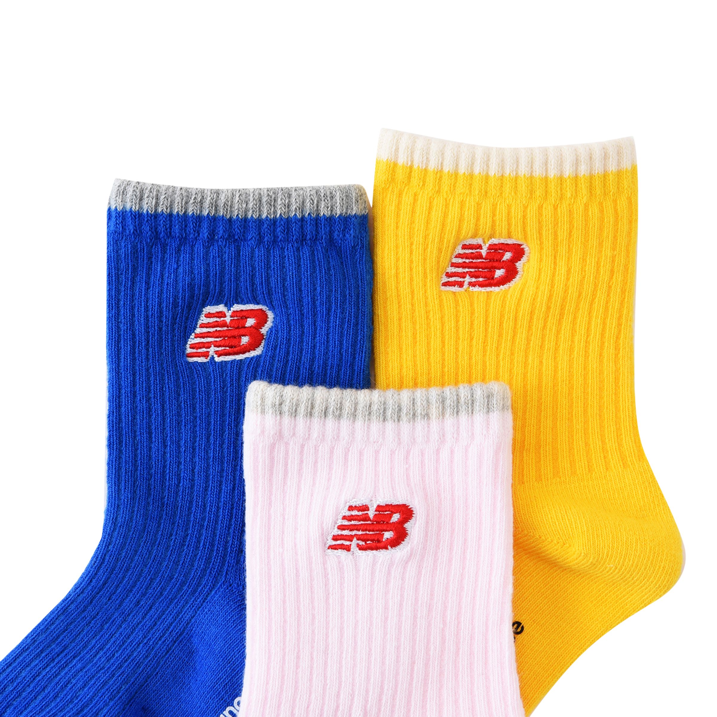 Kids Patch Logo Midcalf Socks 3 Pack