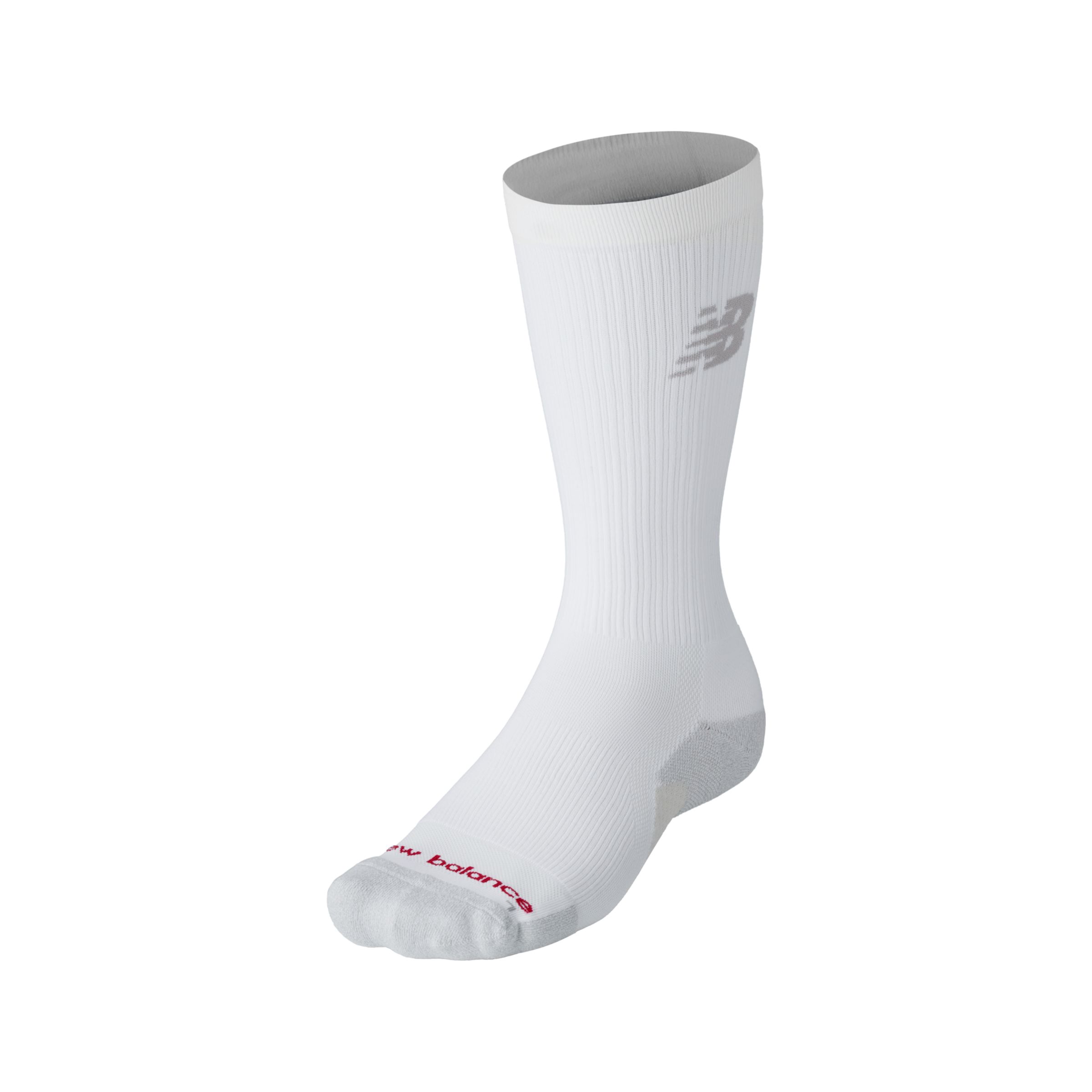 

New Balance Unisex Compression Crew Socks 1 Pair White - White