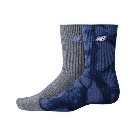Ribbed Cuff Mid Calf Socks 2 Pack, ASSORTED 1 COLORS, LAS51142AS1