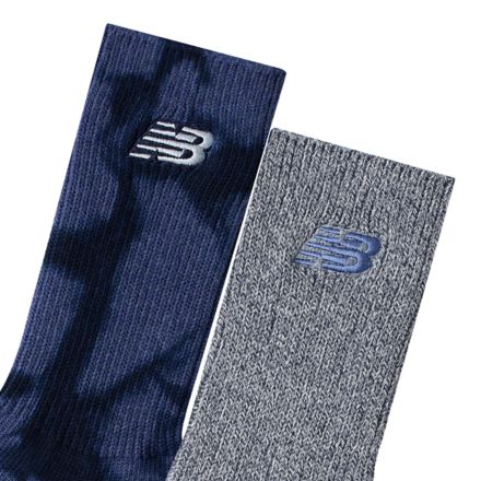 Ribbed Cuff Mid Calf Socks 2 Pack