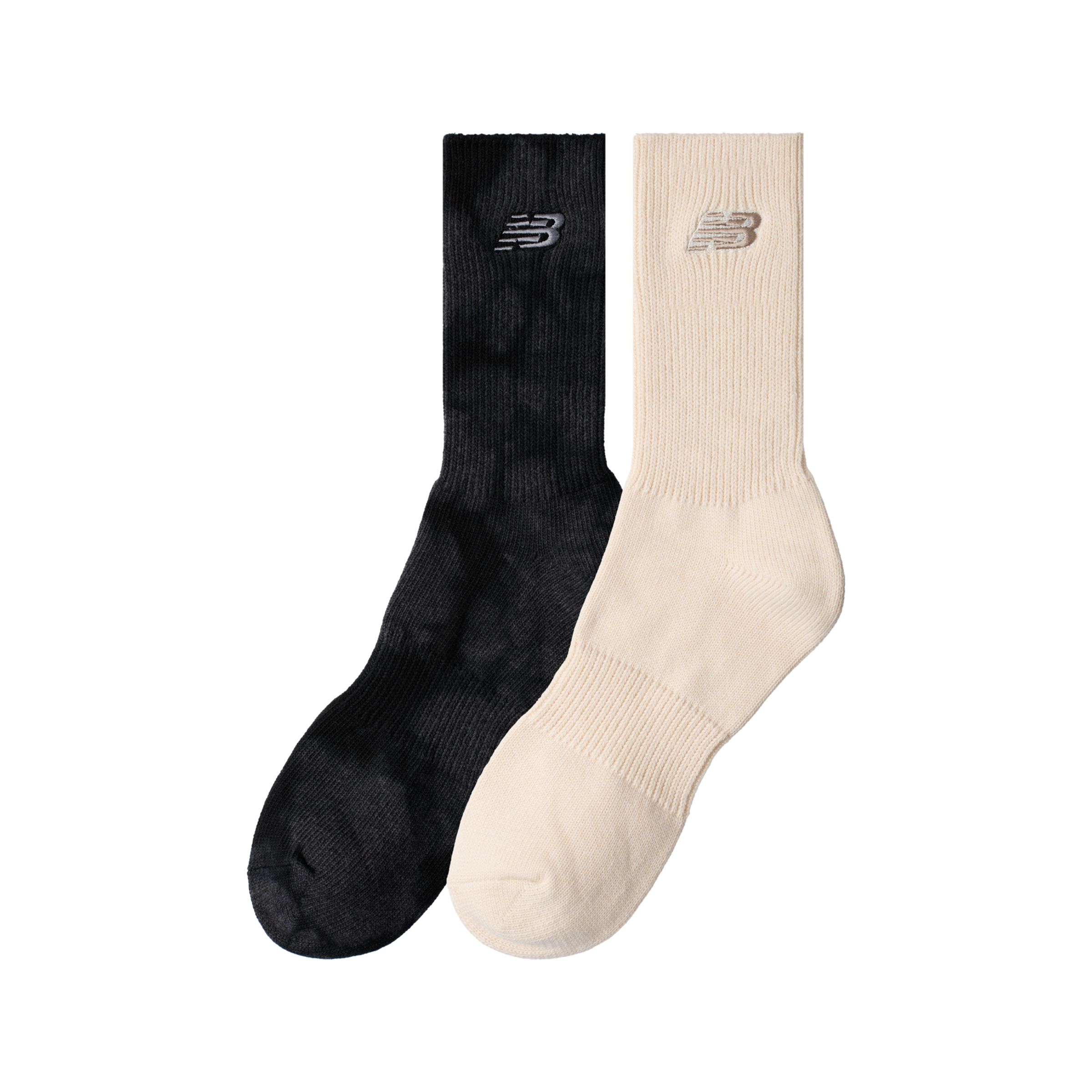 Ribbed Cuff Mid Calf Socks 2 Pack