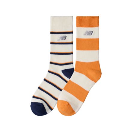 Retro Stripe Crew Socks 2 Pack