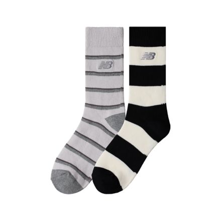 Retro Stripe Crew Socks 2 Pack