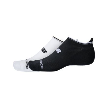 Run Repreve No Show Tab 2 Pack, WHITE with BLACK, LAS51202WK