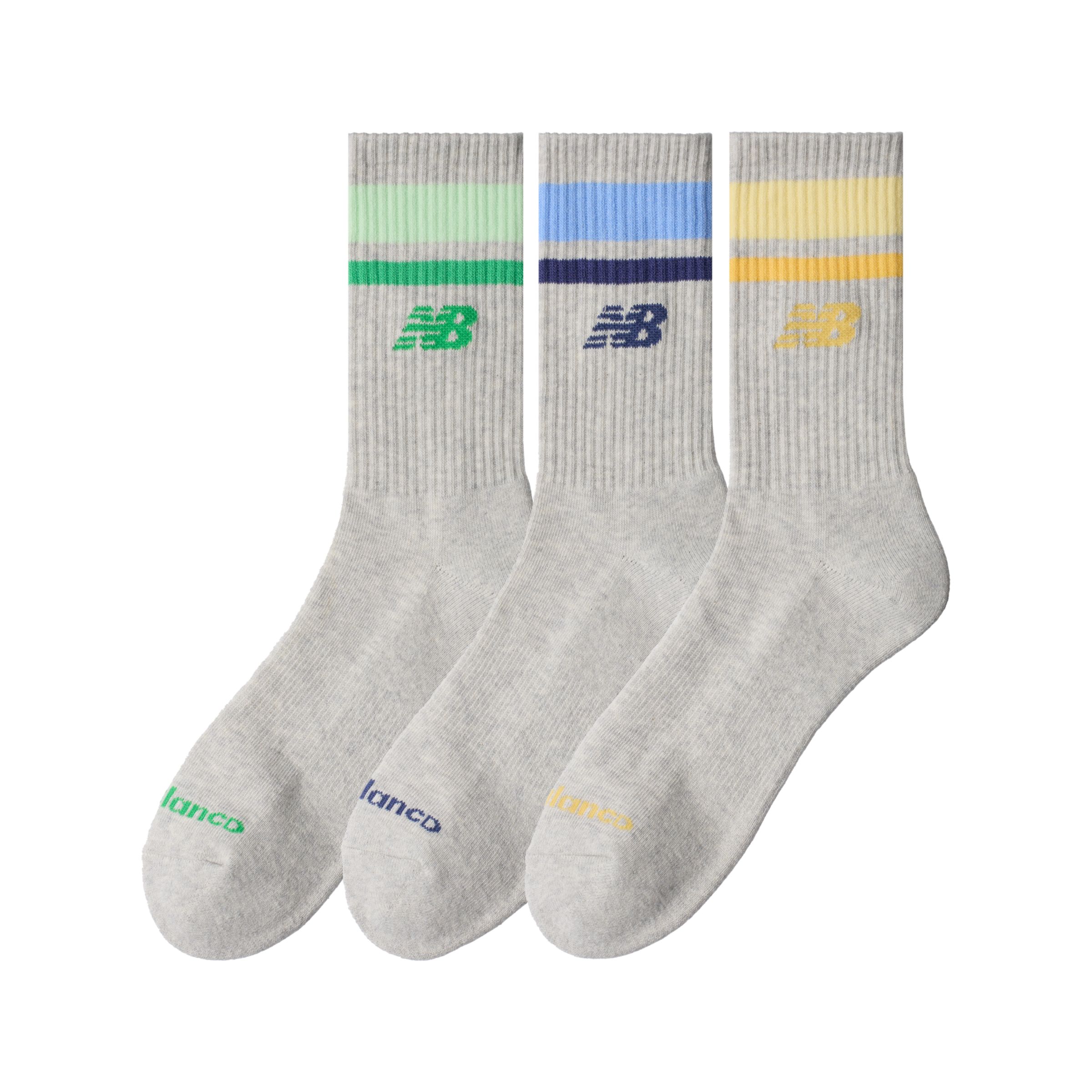 New Balance Everyday Stripe Midcalf 3 Pack, LAS51243AS1