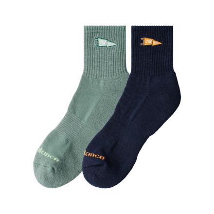 Varsity Pennant 及踝短襪 2 入組