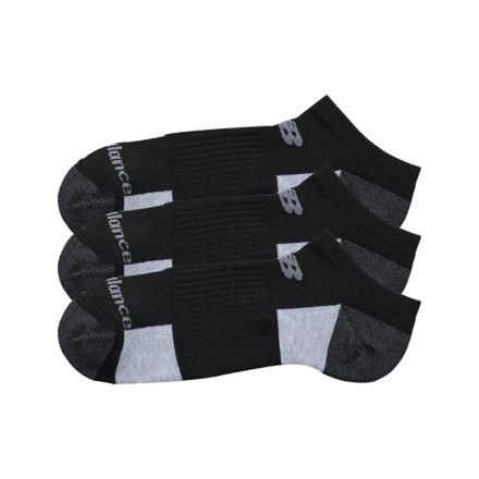 Performance Cushioned No Show 3 Pack, BLACK, LAS51393BK