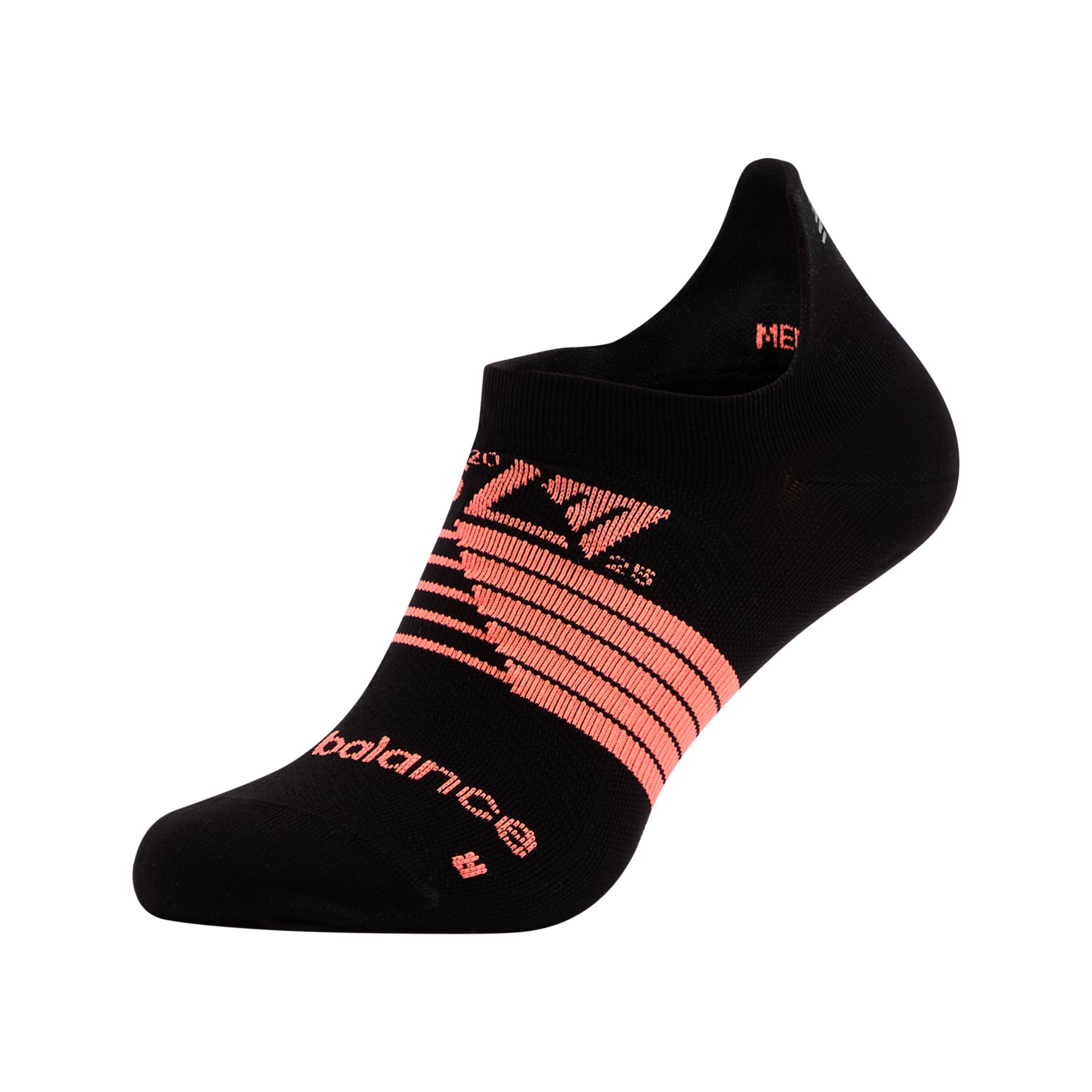 New Balance Unisex London Marathon No Show in Black Nylon, size Medium