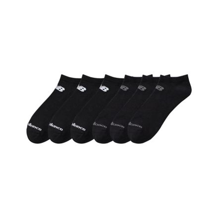 Lightweight No Show Socks 6 Pack, BLACK, LAS51476BK