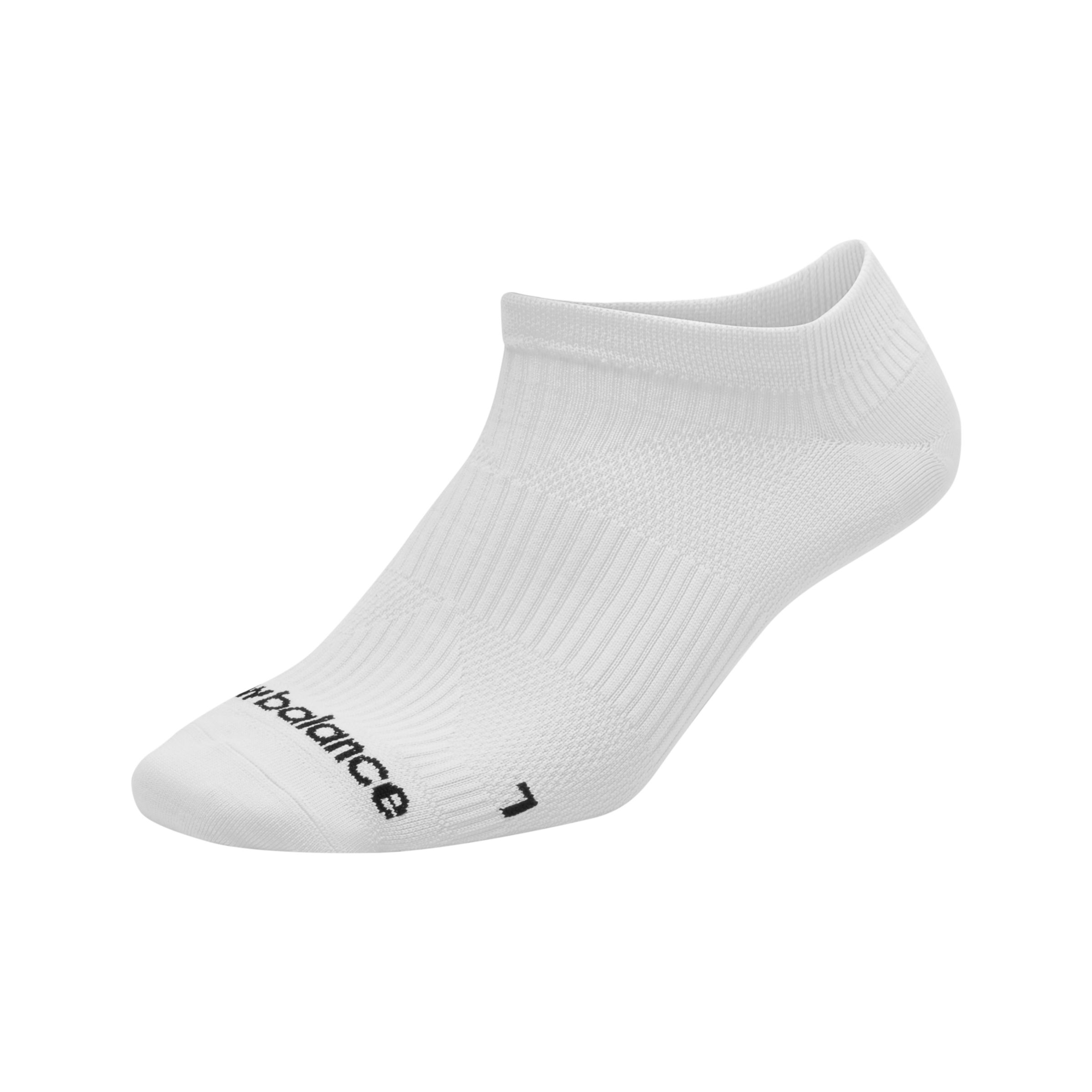 

New Balance Unisex Run Flat Knit No Show Sock 1 Pair White - White