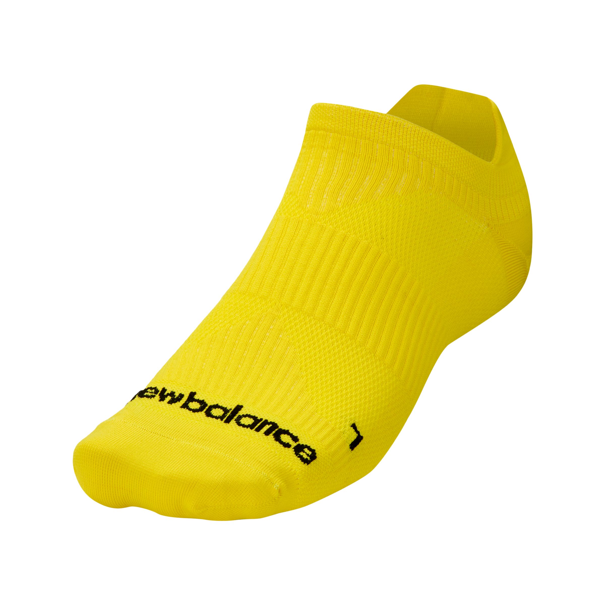 

New Balance Unisex Run Flat Knit Tab No Show Sock 1 Pair Yellow - Yellow