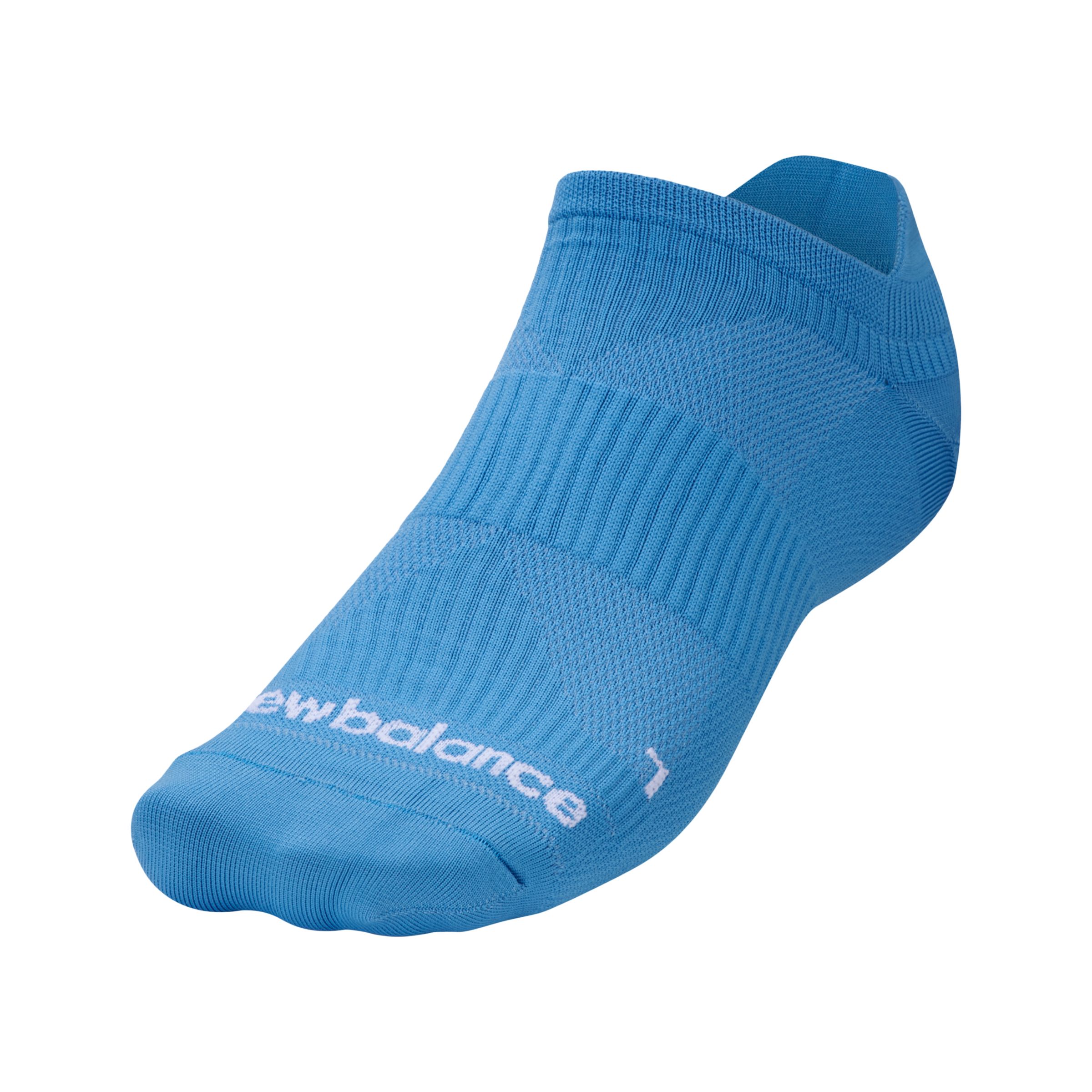

New Balance Unisex Run Flat Knit Tab No Show Sock 1 Pair Blue - Blue