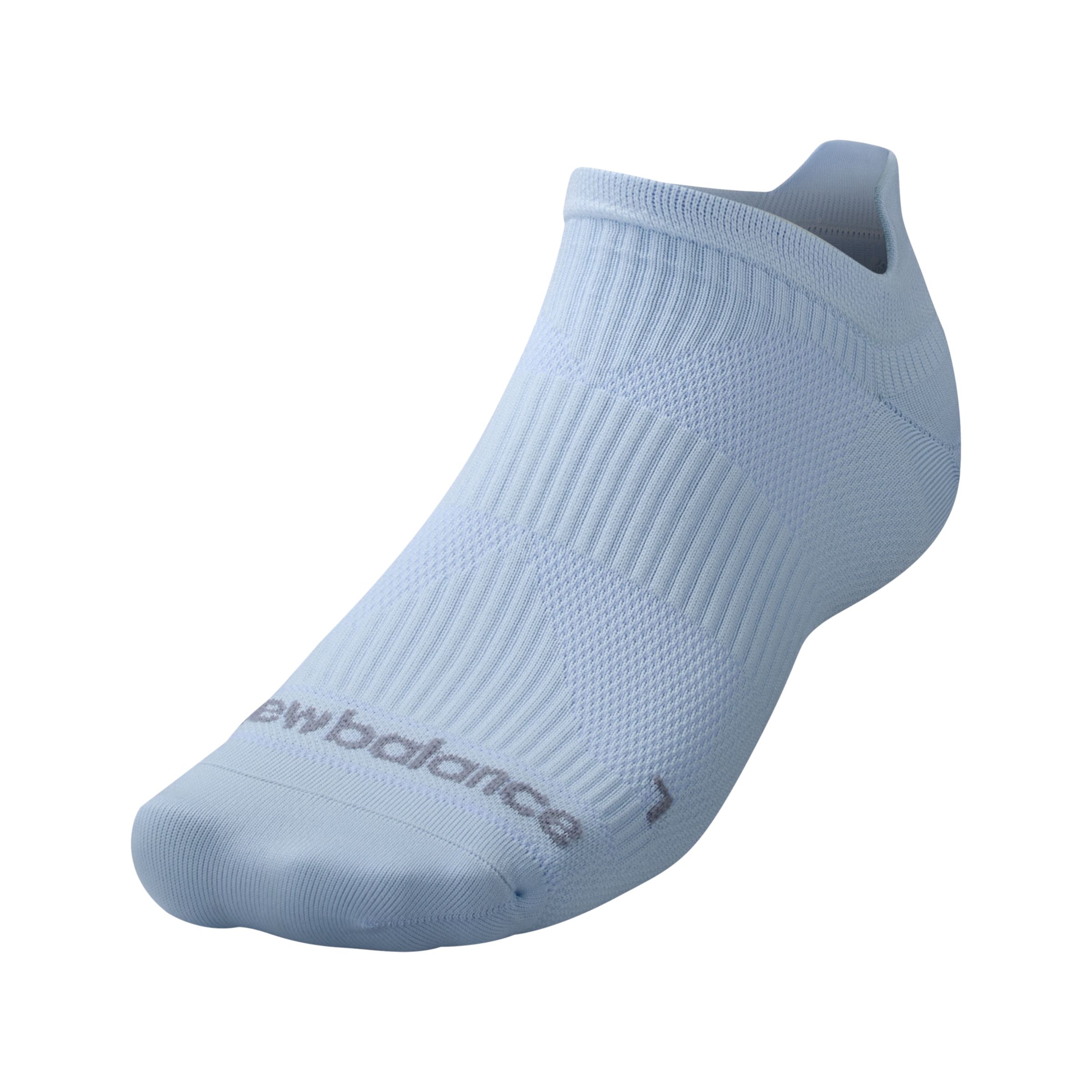 

New Balance Unisex Run Flat Knit Tab No Show Sock 1 Pair Blue - Blue