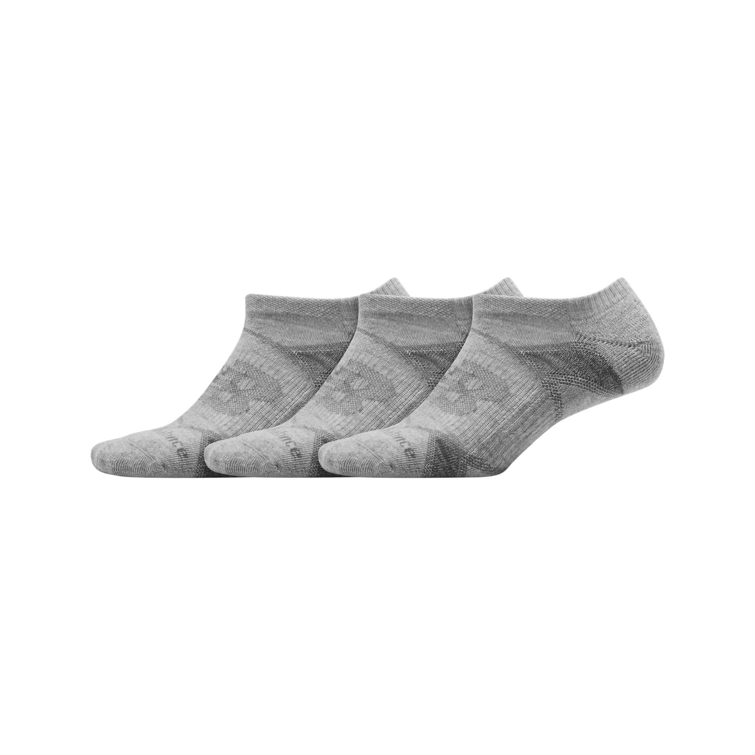 

New Balance Unisex Performance No Show Socks 3 Pack Grey - Grey