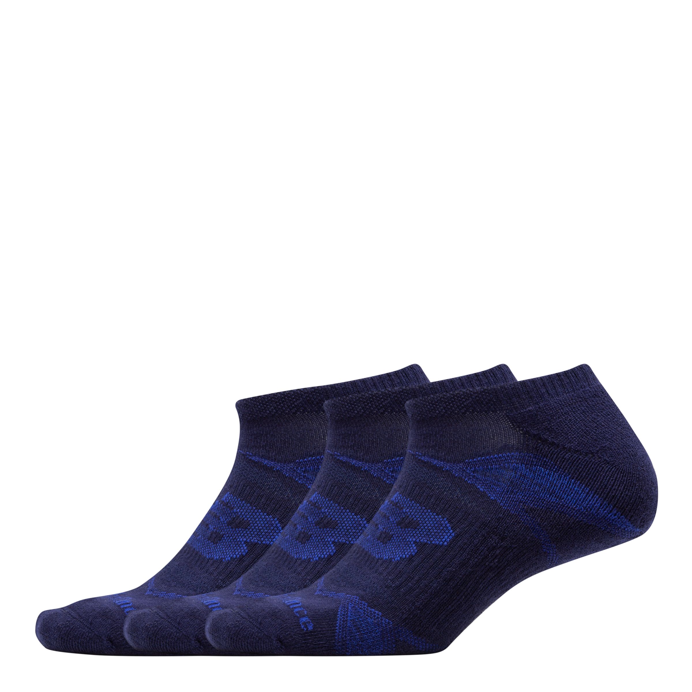 

New Balance Unisex Performance No Show Socks 3 Pack Blue - Blue