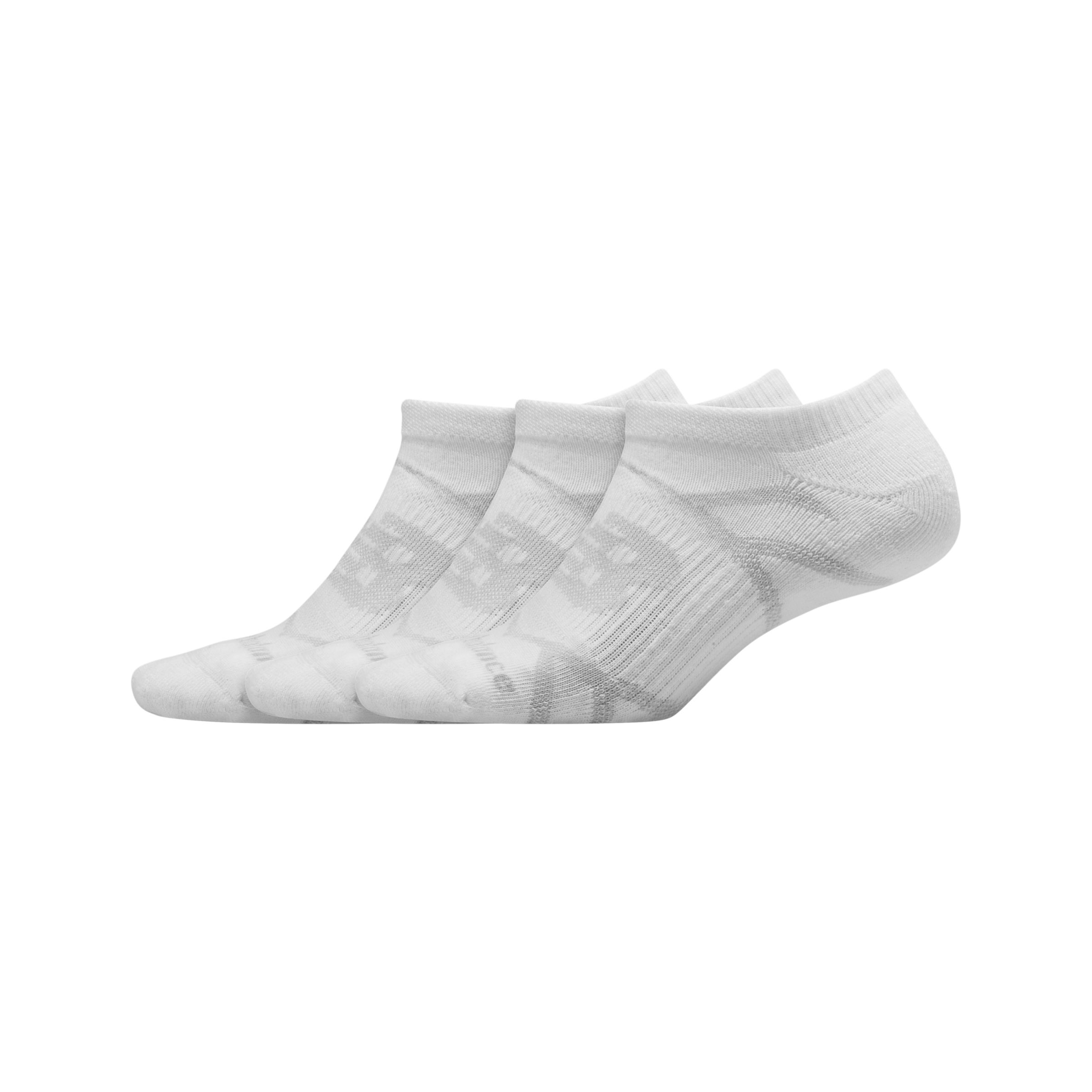 

New Balance Unisex Performance No Show Socks 3 Pack White - White