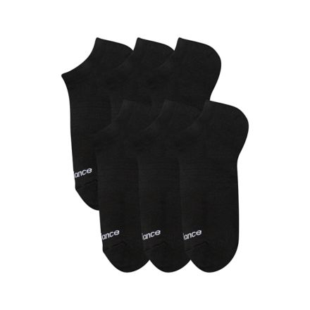 Daily Essentials Cushion No Show Socks 6 Pack, BLACK, LAS65123BK