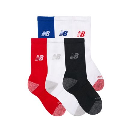 Youth Active Crew Socks 6 Pack
