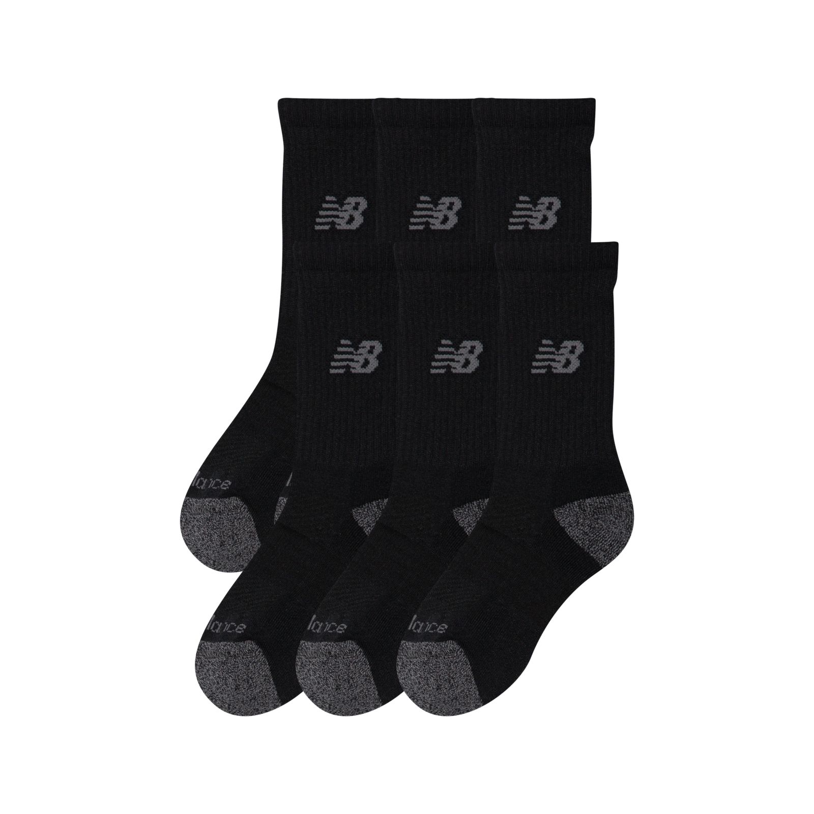 Детские носки New Balance Youth Active Crew Socks 6 Pack — фото 2