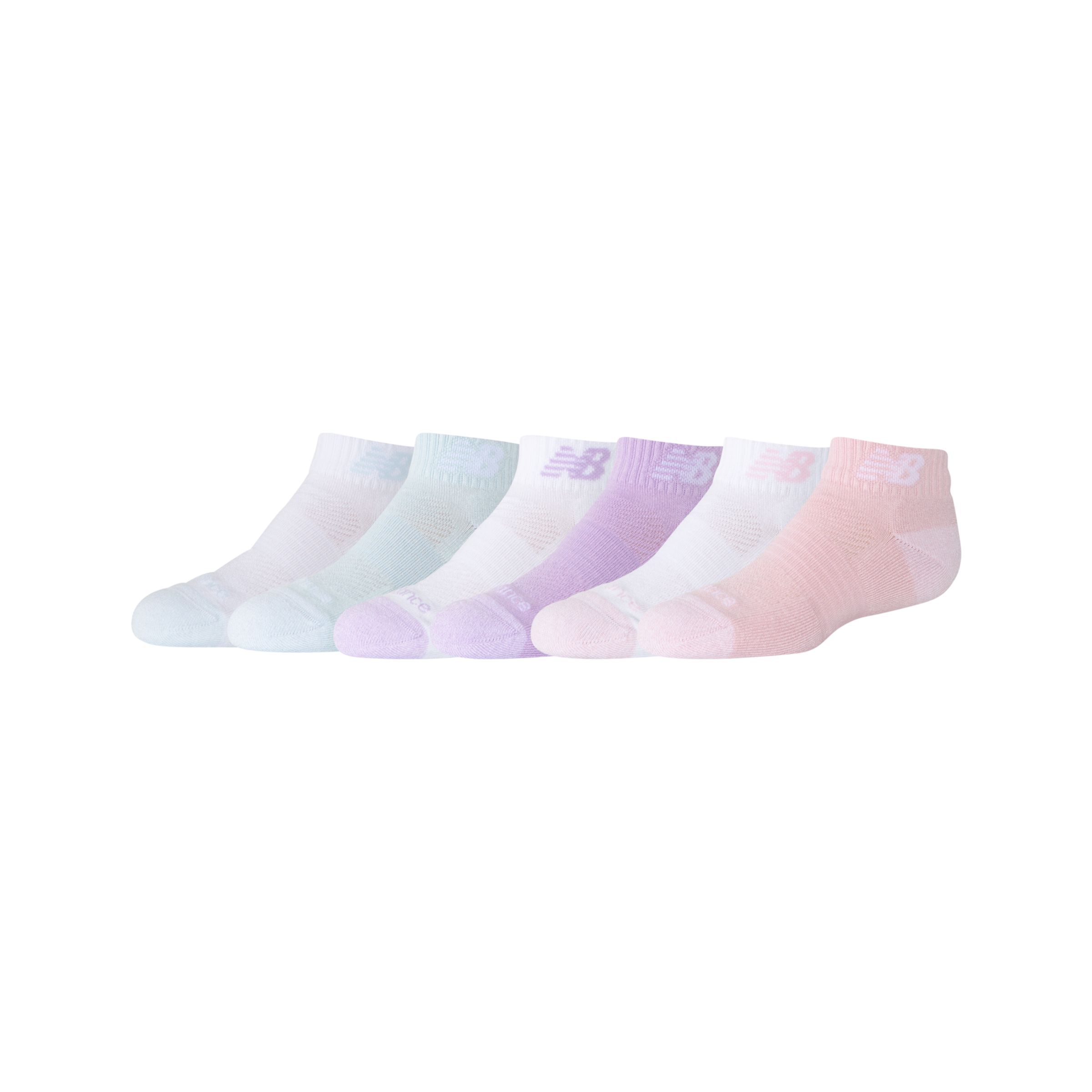 NEW BALANCE UNISEX YOUTH ACTIVE LOW CUT SOCKS 6 PACK 