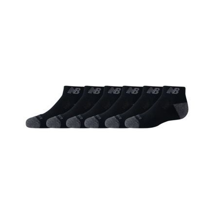 Youth Active Low Cut Socks 6 Pack, BLACK, LAS65127BK