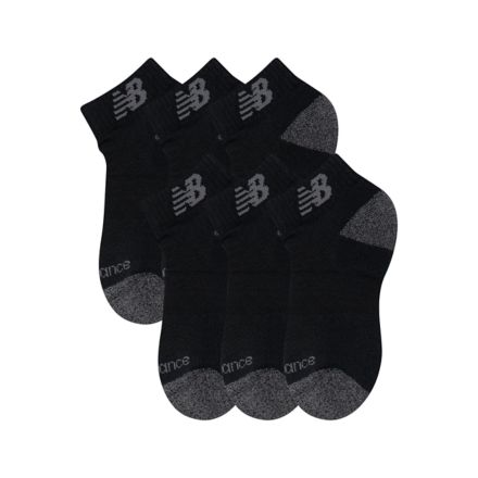 Youth Active Low Cut Socks 6 Pack, BLACK, LAS65127BK