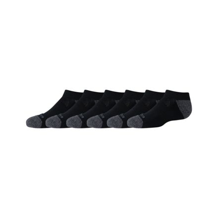 Youth Active No Show Socks 6 Pack, BLACK, LAS65129BK