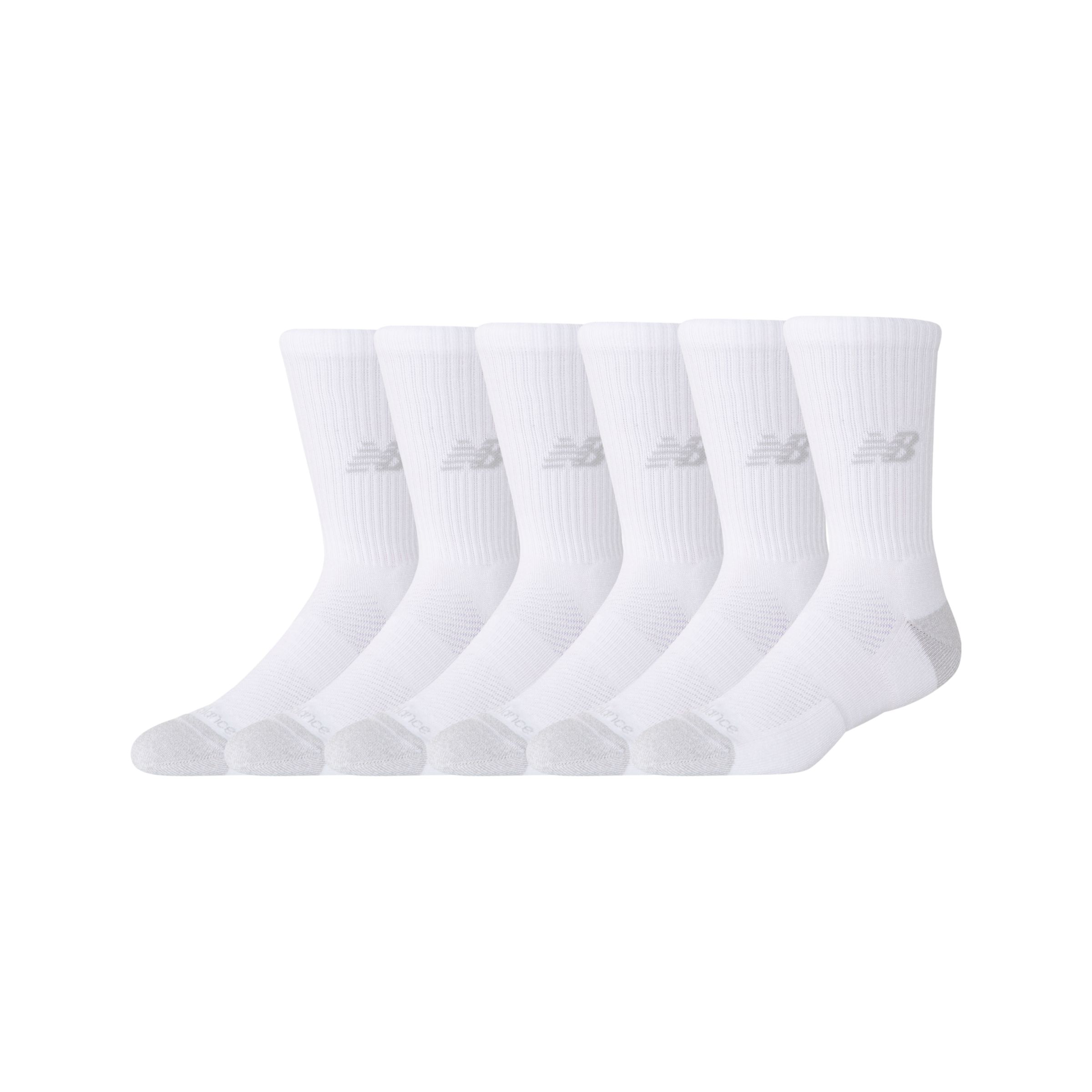 NEW BALANCE UNISEX ACTIVE CREW SOCKS 6 PACK 