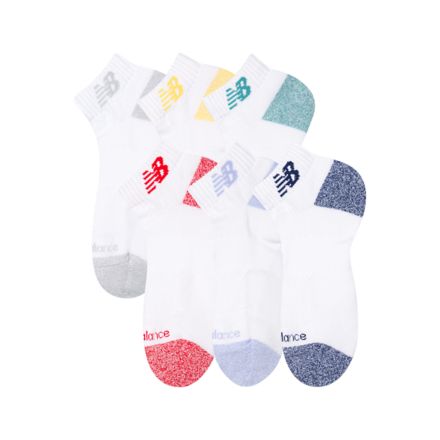 Active Low Cut Socks 6 Pack, WHITE with STAR BURST, LAS65203AS8