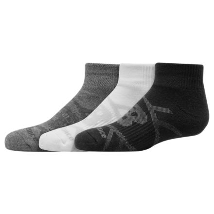 New Balance Kids Performance Ankle Socks 3 Pack, LAS67633GML image number null