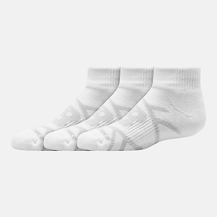 New Balance Kids Performance Ankle Socks 3 Pack, LAS67633WT image number null