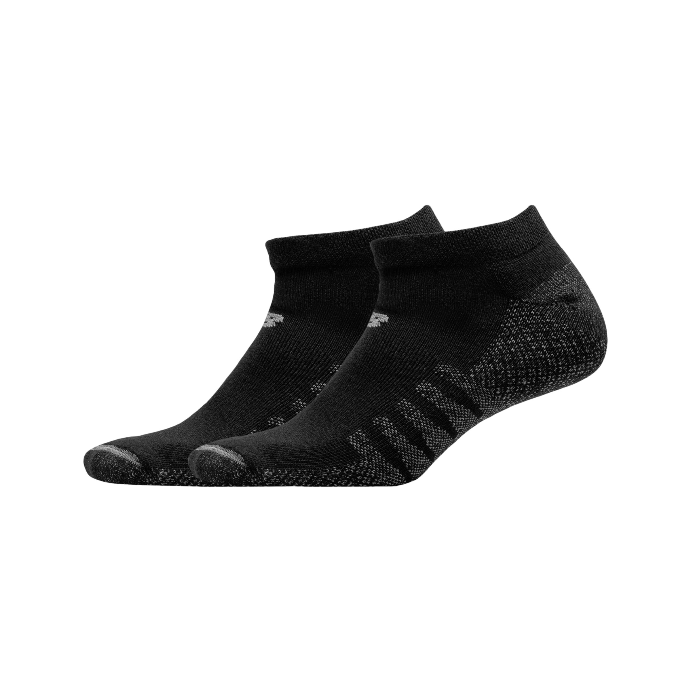 

New Balance Unisex Coolmax No Show Socks 2 Pack Black - Black