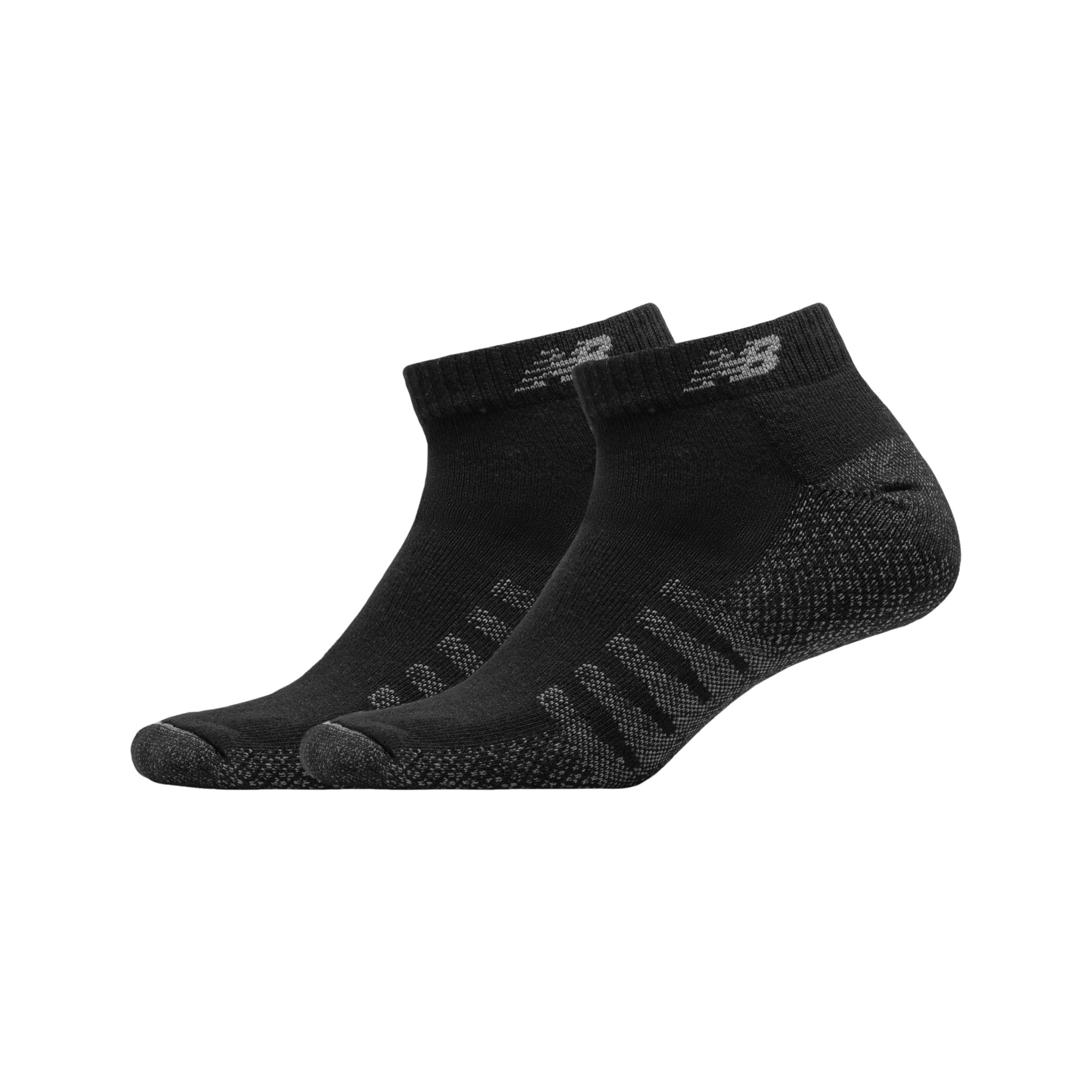 

New Balance Unisex Coolmax Low Cut Socks 2 Pack Black - Black