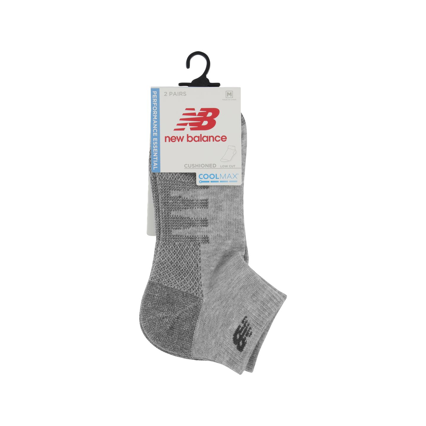 Носки Coolmax для мужчин, низкие, 2 шт. — New Balance, цвет: Серый — фото 3