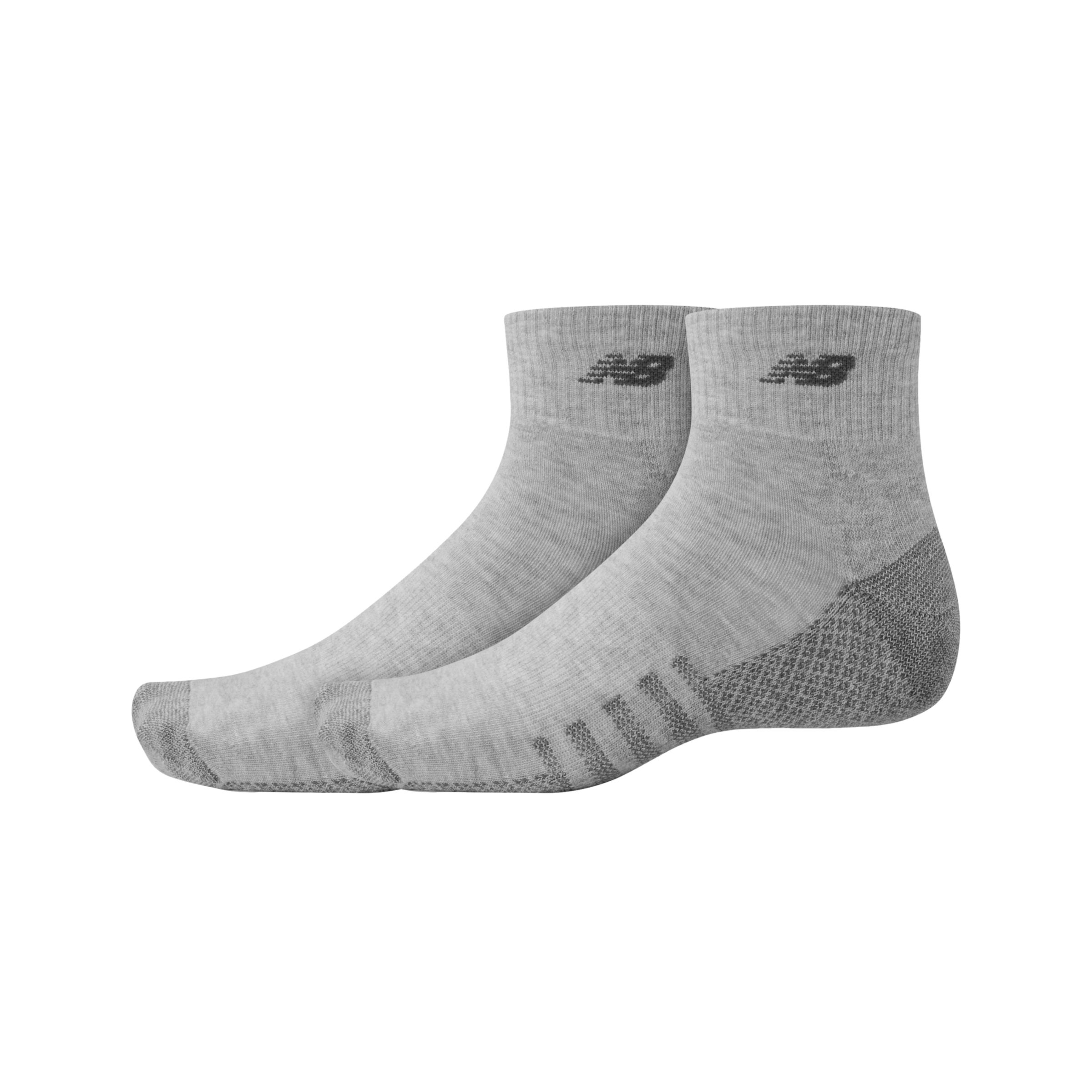 

New Balance Unisex Coolmax Quarter Socks 2 Pack Grey - Grey