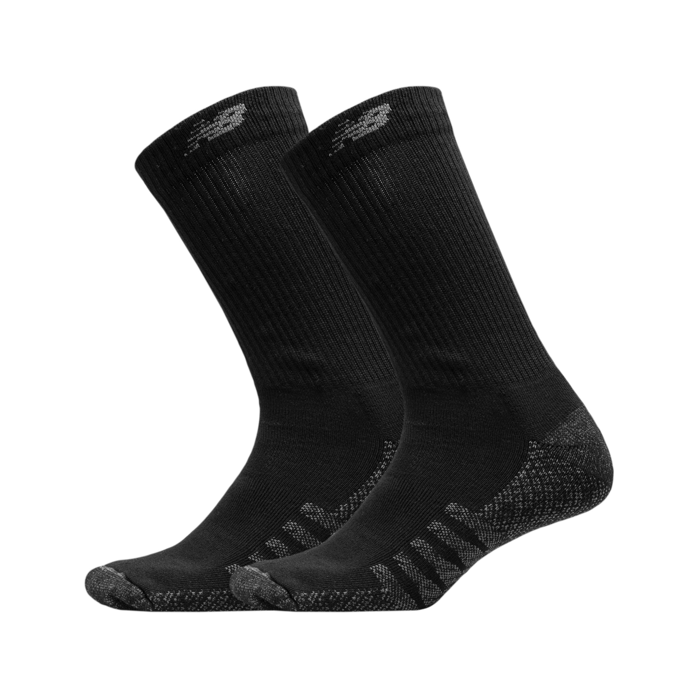 

New Balance Unisex Coolmax Crew Socks 2 Pack Black - Black