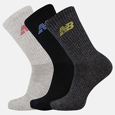 New Balance Polycotton Cushion Crew Sock 3 Pack, LAS77943AS1 image number null