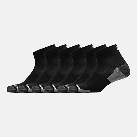 New Balance Cushioned Ankle Socks 6 Pack, LAS83236BK image number null