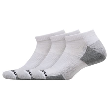 NB Mens Essentials Cushioned Low Cut Sock 3 Pair, LAS83573WT