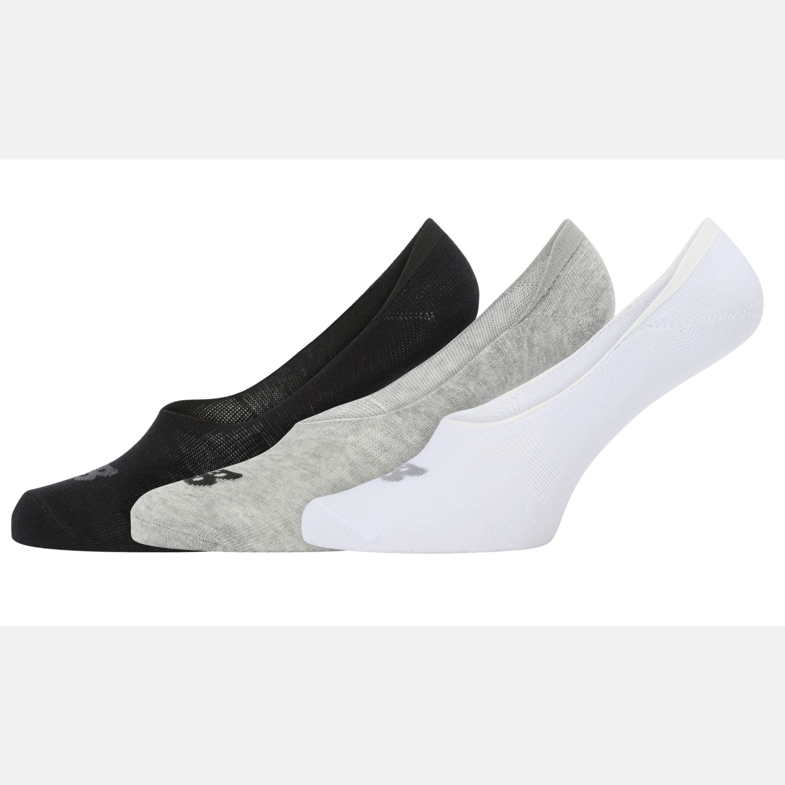 Unisex Performance Cotton Unseen Liner Socks 3 Pack - New Balance