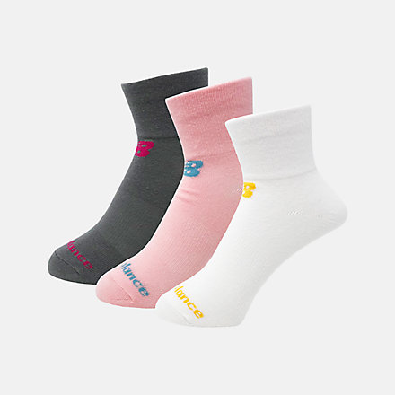 New Balance Performance Cotton Flat Knit Ankle Socks 3 Pack, LAS95233AS2 image number null