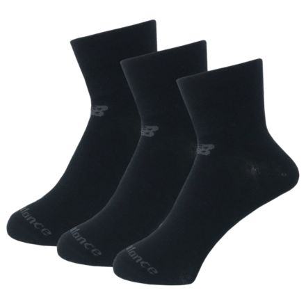 New Balance Performance Cotton Flat Knit Ankle Socks 3 Pack, LAS95233BK image number null