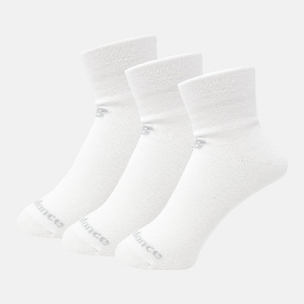 New Balance Performance Cotton Flat Knit Ankle Socks 3 Pack, LAS95233WT image number null