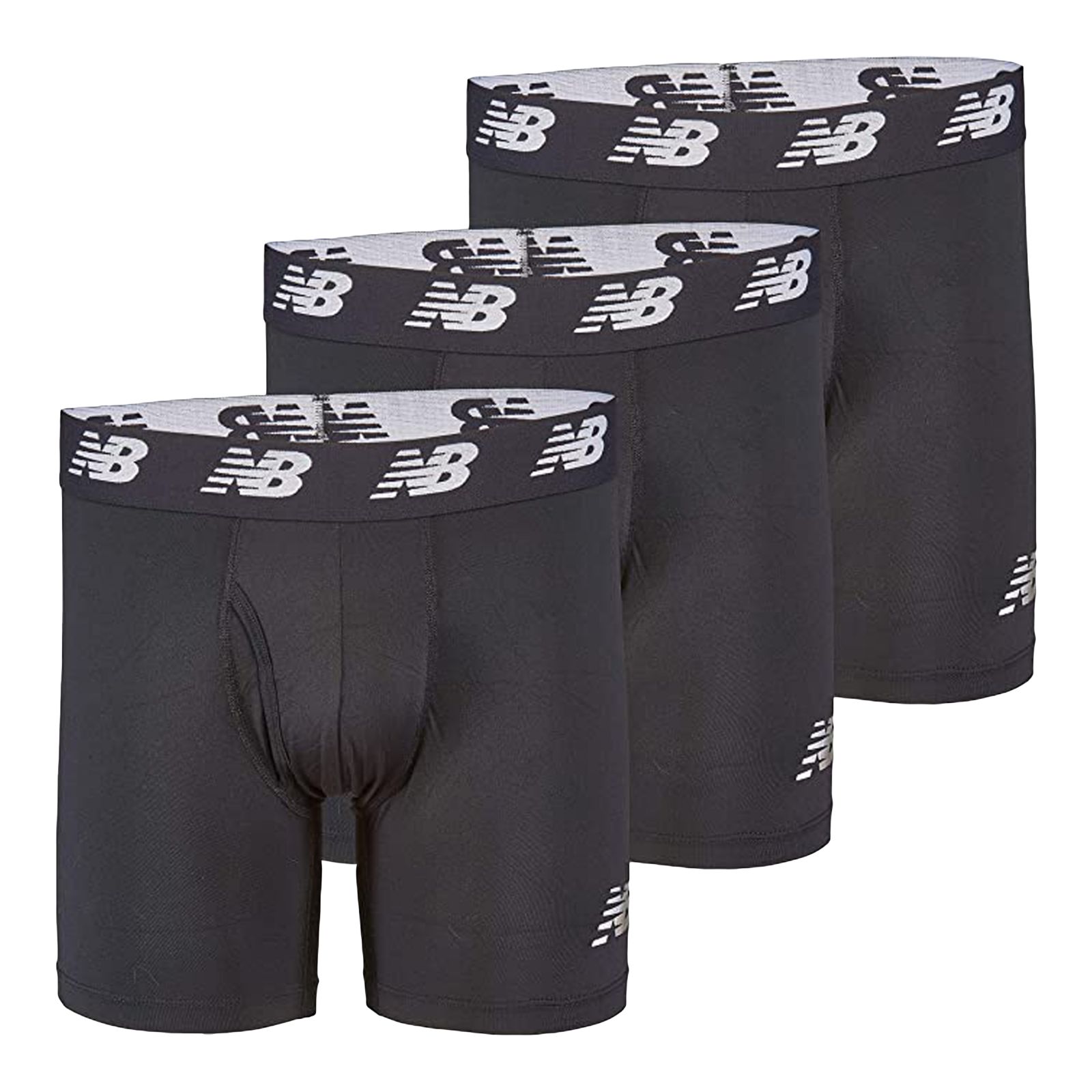 Mens Premium 6 Inch Boxer Brief with Fly 3 Pack - New Balance