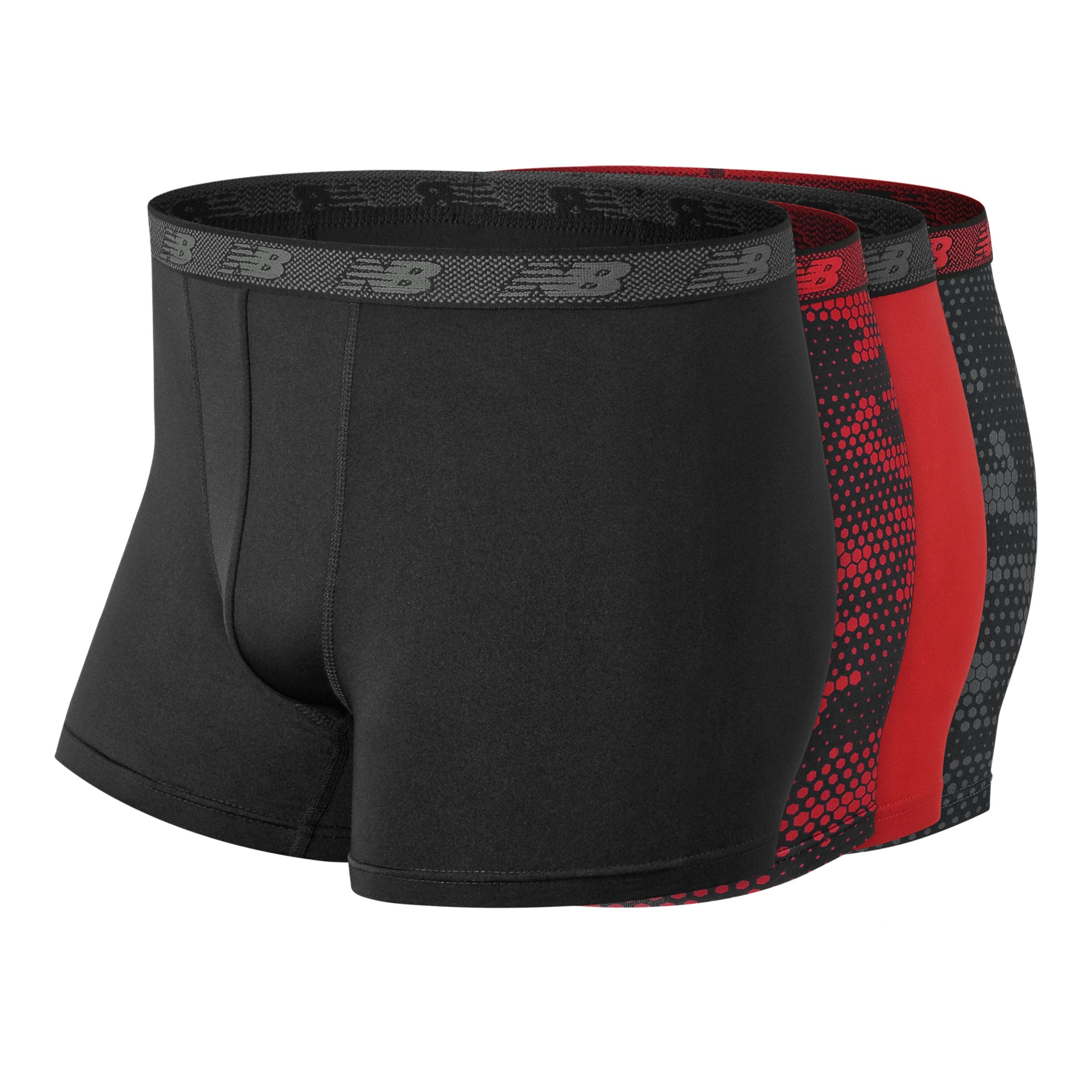 

New Balance Unisex Boys Performance Boxer Brief 4 Pack Red - Red
