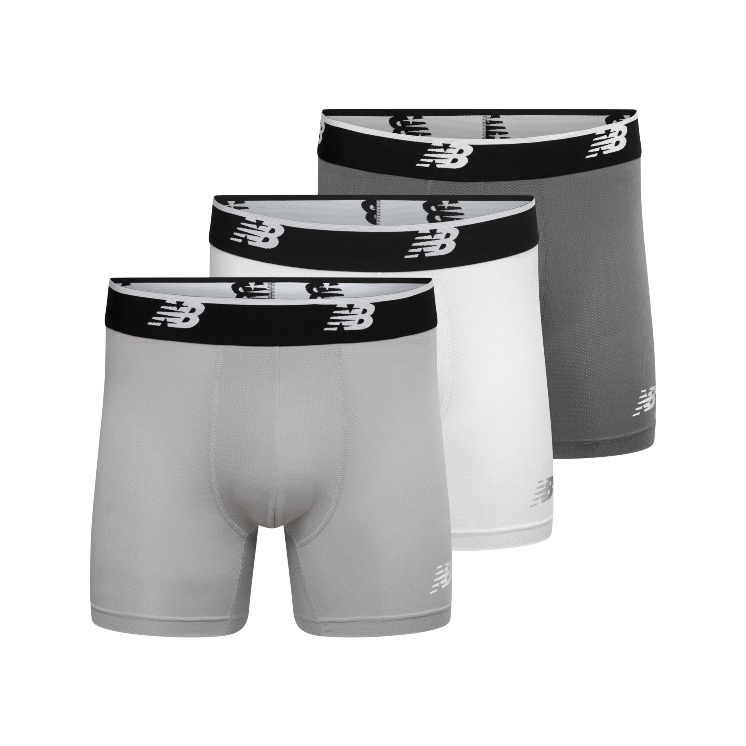 Mens Mesh 5 Inch Boxer Brief No Fly 3 Pack